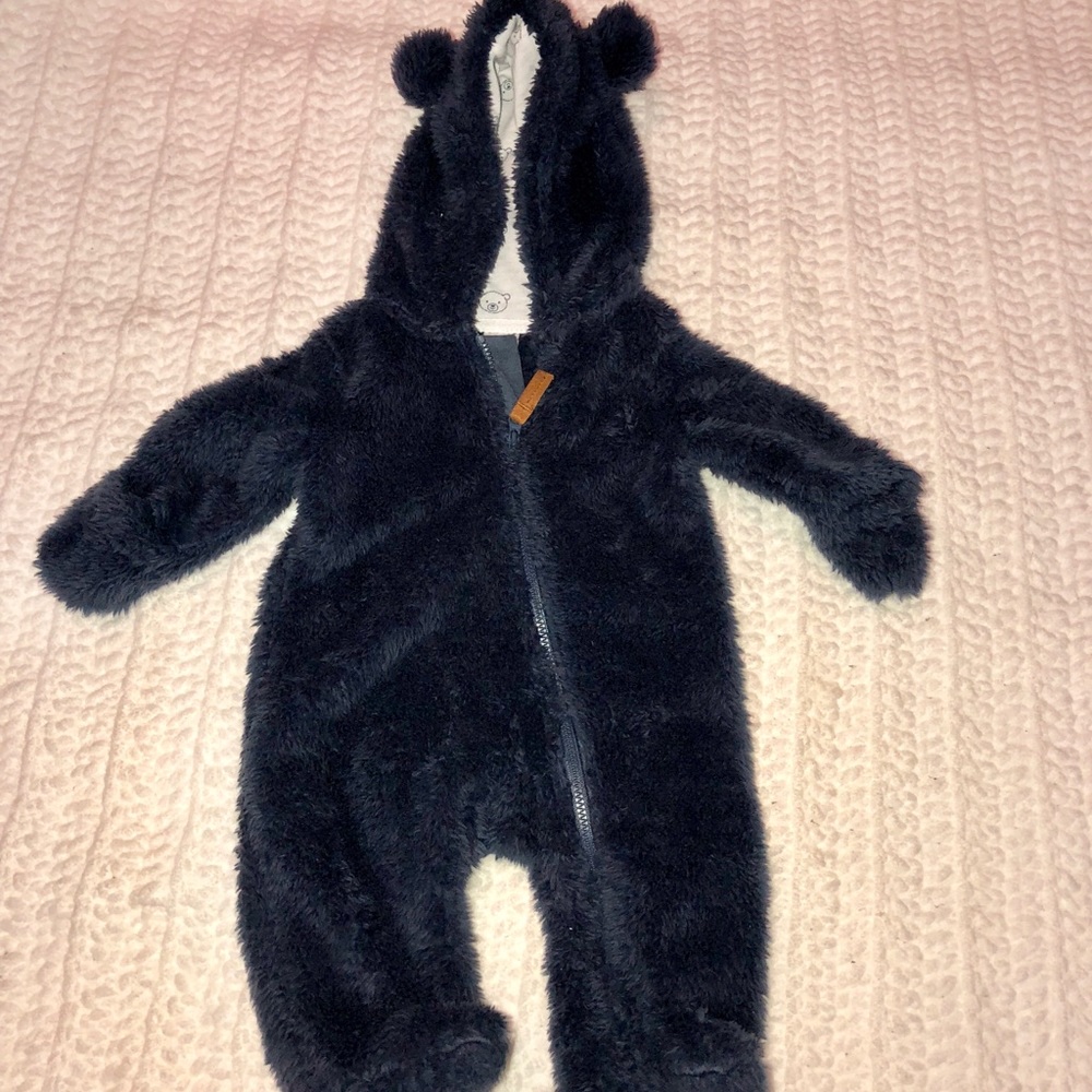 Fuzzy newborn winter jacket